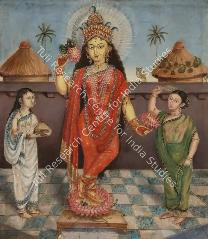 Early Bengal School (Artist). Untitled (Laxmi). Oil on canvas, late 19th century | Painting | FineArts | 00355265