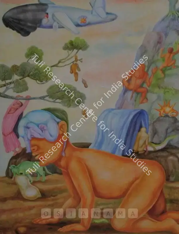 Gopikrishna (Artist). Mind Scroll - Detail 1. Watercolour on paper, 2003 | Painting | FineArts | 00575045