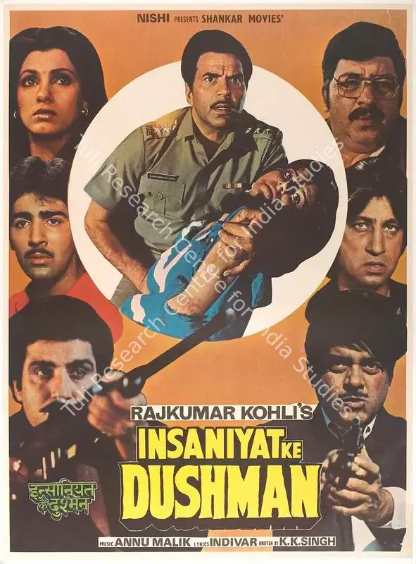 Kohli, Raj Kumar (Producer), Insaniyat Ke Dushman, 1986 | Full Sheet Poster | CinemaEducation | 00767349