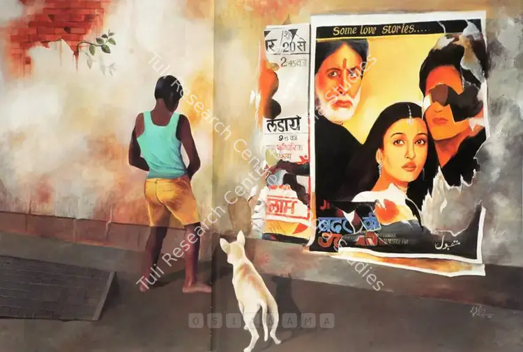 Sutar, Sudhanshu (Artist). Bollywood. Acrylic on canvas, 2005 | Painting | FineArts | 00562189