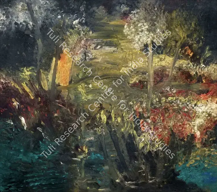 Burman, Jayshri (Artist). Untitled. Oil on canvas, 1990 | Painting | EconomicsArt | 00870698