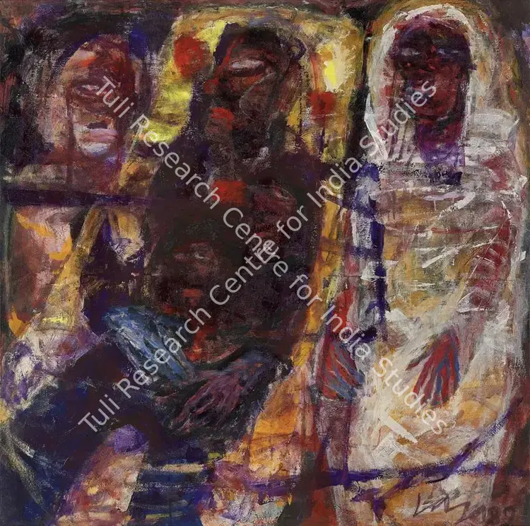 Ganguly, Jaya (Artist). Discussion (II). Oil on canvas, 1989 | Painting | FineArts | 00416353