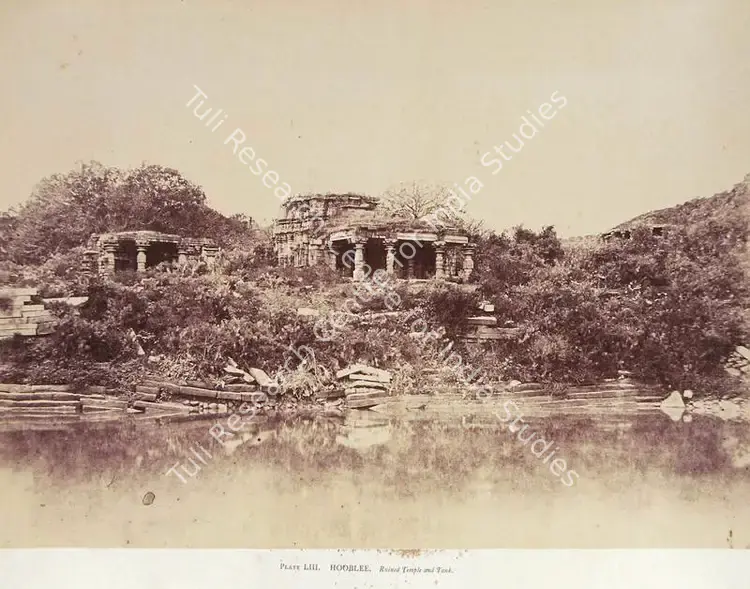 Pigou, William Henry (Photographer), Hooblee. Ruined Temple and Tank, c.1856 | Antiquarian Photograph | Photography | 00115046