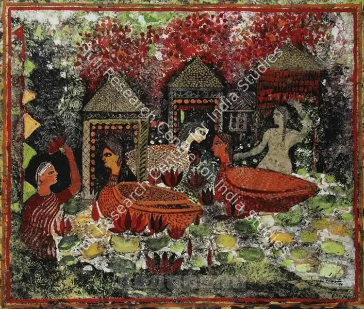 Burman, Jayshri (Artist). Untitled. Ink and acrylic on paper, 1997 | Painting  | 00879940