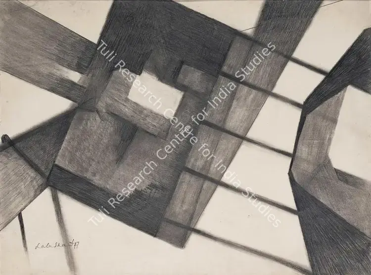 Shaw, Lalu Prasad (Artist). Untitled. Pencil on paper, 1977 | Drawing | FineArts | 00355148