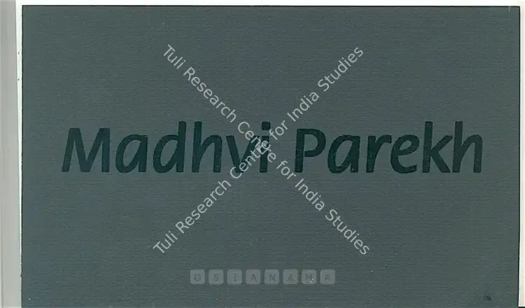 Parekh, Madhavi (Artist). Madhvi Parekh - Exhibition of New Works. Mumbai: Jehangir Art Gallery, 1997 | Solo Exhibition Invitation | FineArts | 00859434
