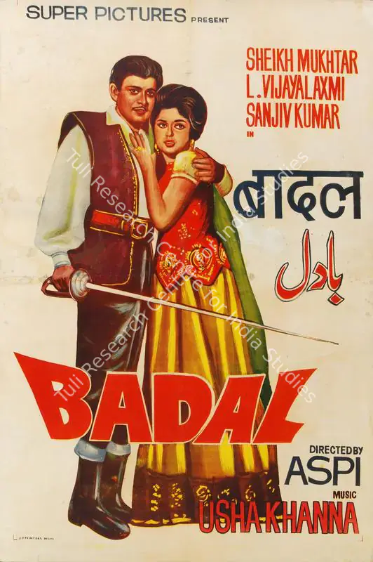 Irani, Aspi (Producer), Badal, 1966 | Half Sheet Poster | CinemaEducation | 00764057
