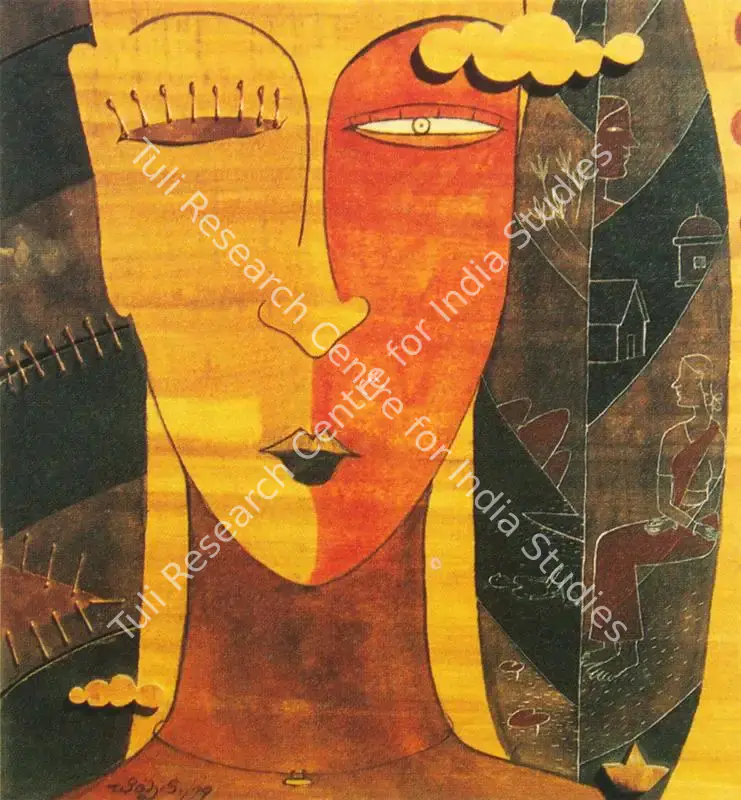 Sudhakar, Chippa (Artist). Untitled. Acrylic and mixed media on wood, n.d. | Painting | FineArts | 00372090
