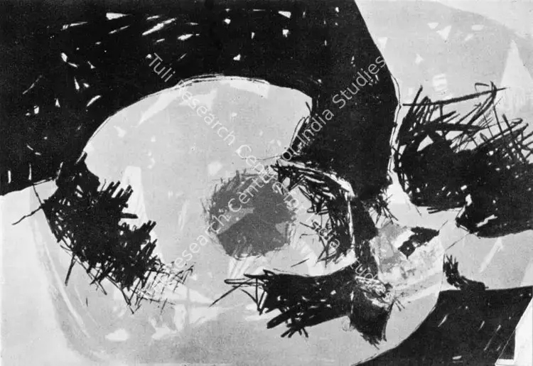 Dakoji, Devraj (Artist). Untitled. Lithograph, 1968 | Lalit Kala Contemporary, April 1970 | Graphic Art | FineArts | 00535148