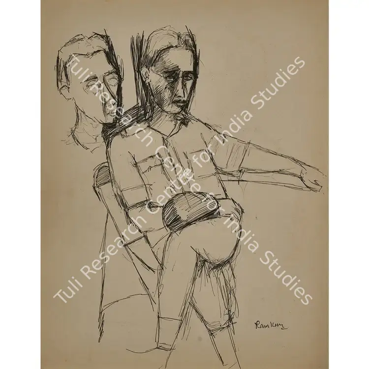 Ramkumar (Artist). Untitled. Pen on paper, c.1950 | Painting | FineArts | 00354391