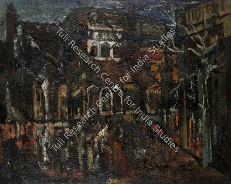 Chandra, Avinash (Artist). Untitled. Oil on canvas, c.1950s | Painting  | 00866782