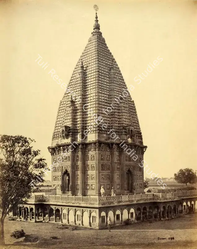 Bourne, Samuel (Photographer). Sumeree Temple at Ramnaggur, from the Tank. Albumen print, Mid 1860s | Antiquarian Photograph | Photography | 00116002