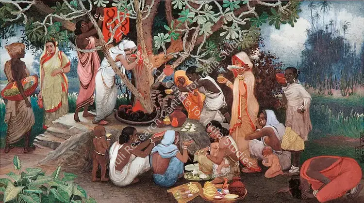 Bagchi, Radha (Artist). Nagpanchami. Gouache on paper, 1953 | Painting  | 00880773