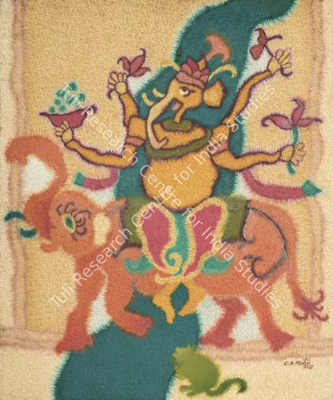Mistry, C.D. (Artist). Sri Ganesh - Elephant Rider. Oil on canvas, 2016 | Painting | EconomicsArt | 00870207