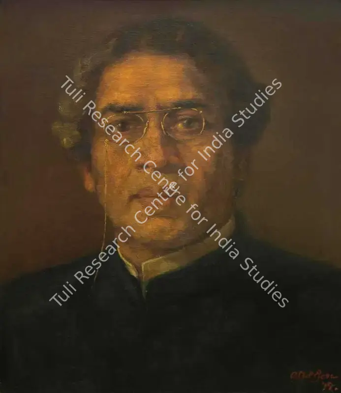Bose, Atul (Artist). Portrait of Acharya Jagdish Chandra Bose. Oil on canvas, c.1950 | Painting | FineArts | 00418595