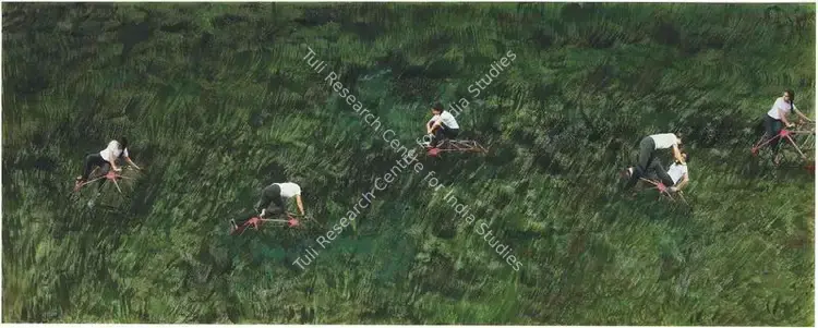 Upadhyay, Hema (Artist). Of Vanishing Playgrounds. Gouache, acrylic, dry pastel & photographs on paper, 2001 | Graphic Art | FineArts | 00334108