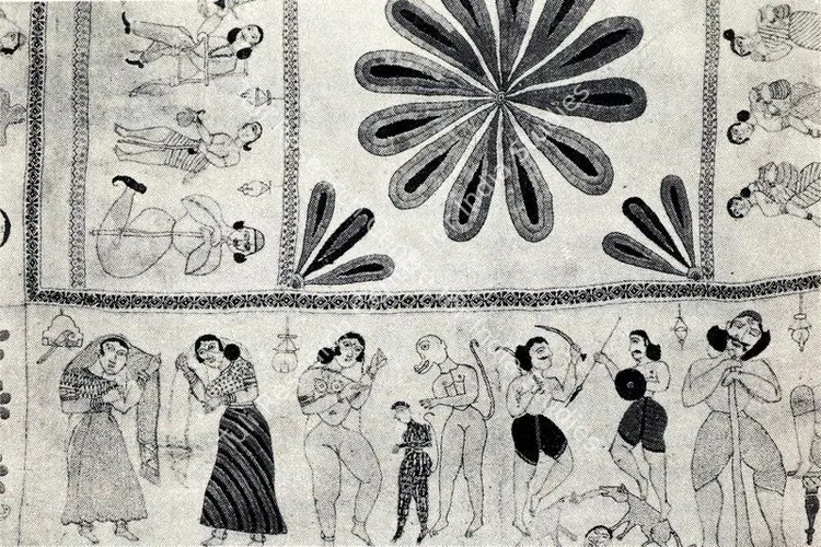 Unknown (Artist). Kantha. 1990s | Journal of Arts & Ideas, April 1992 | Textile | Scholarship | 00676826