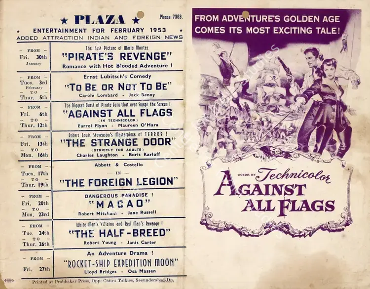 Sherman, George (Director), Against All Flags, 1952 | Handbill | CinemaEducation | 00760616