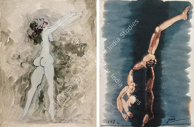 Zharotia, Jai (Artist). Acrobat. Watercolour on paper, 1985 | Painting | FineArts | 00371925