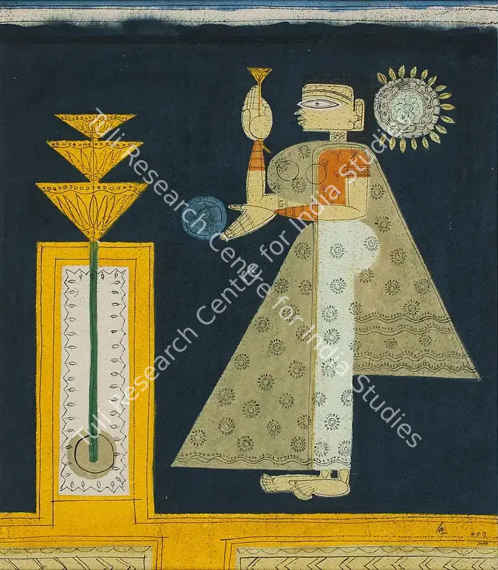 Pai, Laxman (Artist). Untitled. Acrylic on handmade paper, 1951 | Painting | FineArts | 00642112