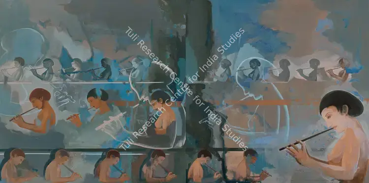 Chowdhury, Arunanshu (Artist). Untitled. Mixed media on canvas, 2005 | Painting | FineArts | 0022088