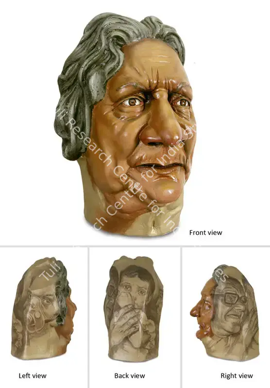 Ghosh, Subba (Artist). Splintered Head. Paint on fibreglass, 2004 | Sculpture | FineArts | 00641651