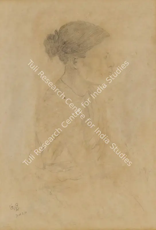 Haldar, A.K. (Artist). Untitled. Pencil on paper, 1923 | Drawing | FineArts | 00337327