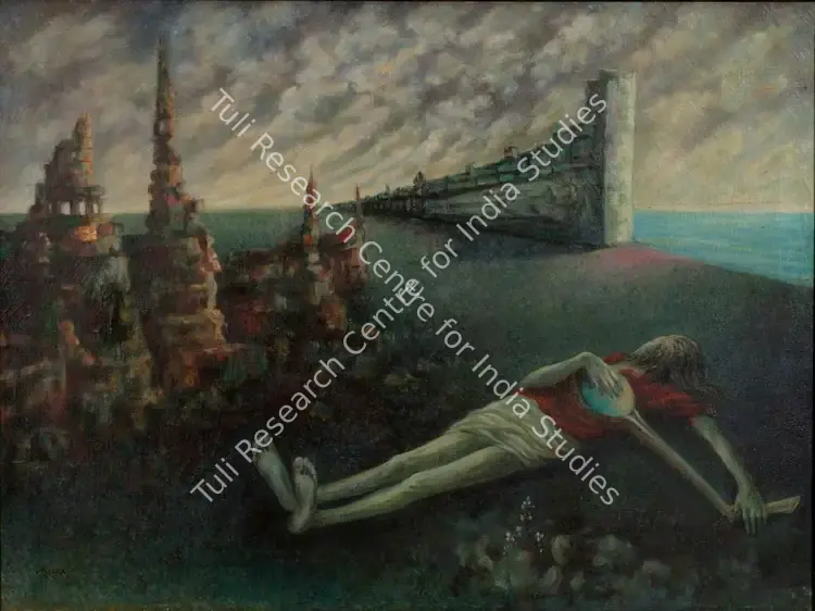 Misra, Hemanta (Artist). Untitled. Oil on canvas, c.1969 | Painting | FineArts | 00560991