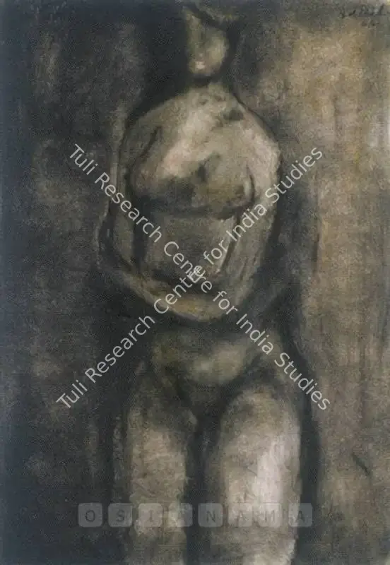 Vithal, B. (Artist). Untitled (Portrait Of Prabha). Oil on canvas, 1966 | Painting | FineArts | 00576821