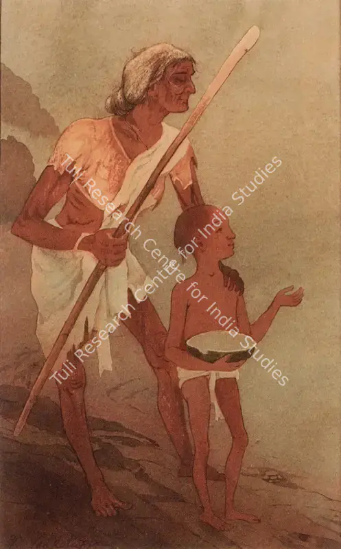 Venkatappa (Artist). The Beggar Woman and Her Son. watercolour, heightened with bodycolour, on paper, n.d. | Painting  | 00878143