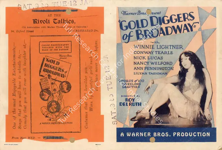 Ruth, Roy Del (Director), Gold Diggers of Broadway, 1929 | Handbill | CinemaEducation | 00760920