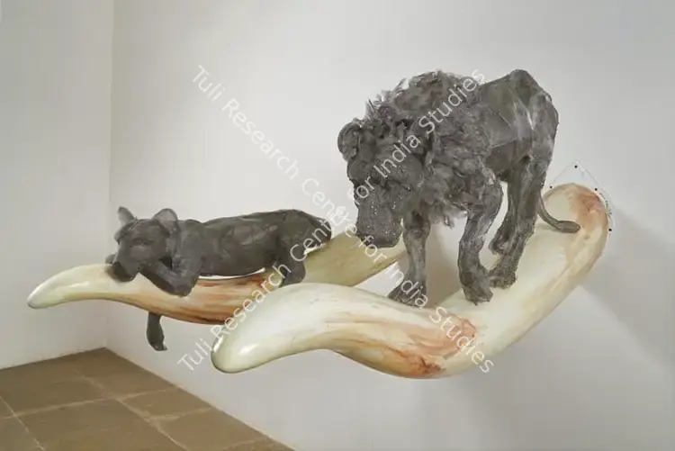 Kotturu, Lakshman Rao (Artist). Untitled. S. S mesh, G | rod, fibreglass, 2017 | Sculpture | FineArts | 00334959