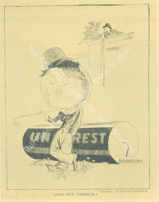 Hoover, Ellison (Artist). Anti-Soviet Propaganda Cartoon, 3 July 1920 | Media Clipping | CinemaEducation | 00442043