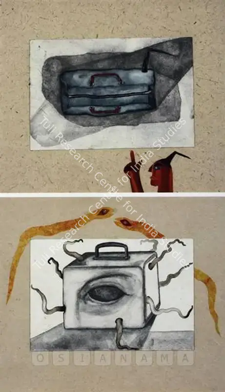 Ray, Anandajit (Artist). Untitled. Mixed media on paper, 1997 | Painting  | 00881038