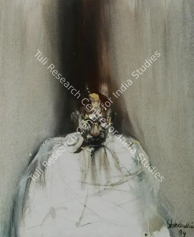 Ahmed, Saifuddin (Artist). Untitled (Gandhi). Acrylic on canvas, 1994 | Painting  | 00881472