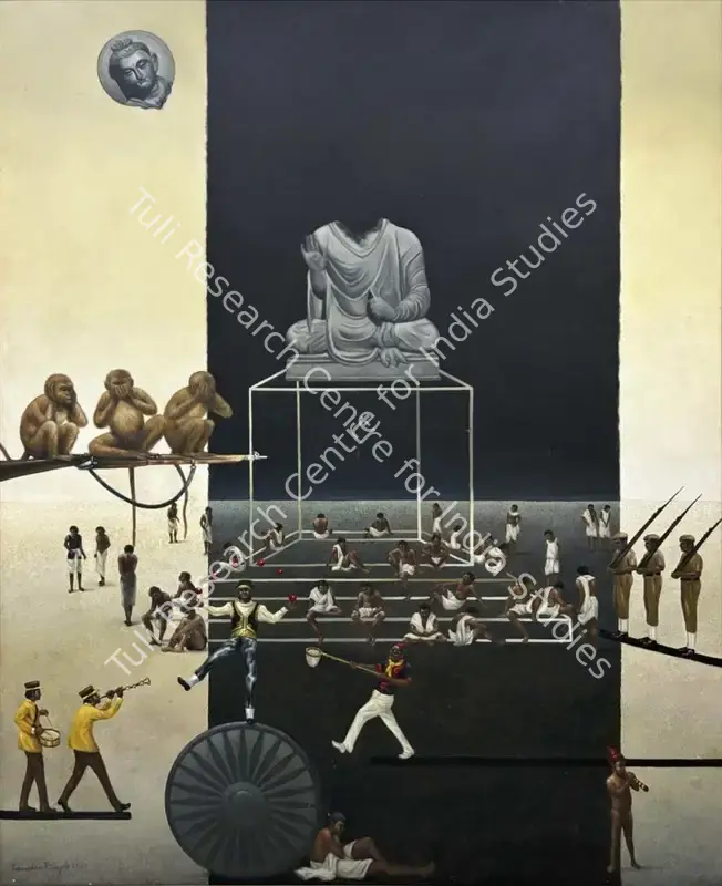 Dasgupta, Kanchan (Artist). Untitled (Buddha). Oil on canvas, 2003 | Painting | EconomicsArt | 00872301