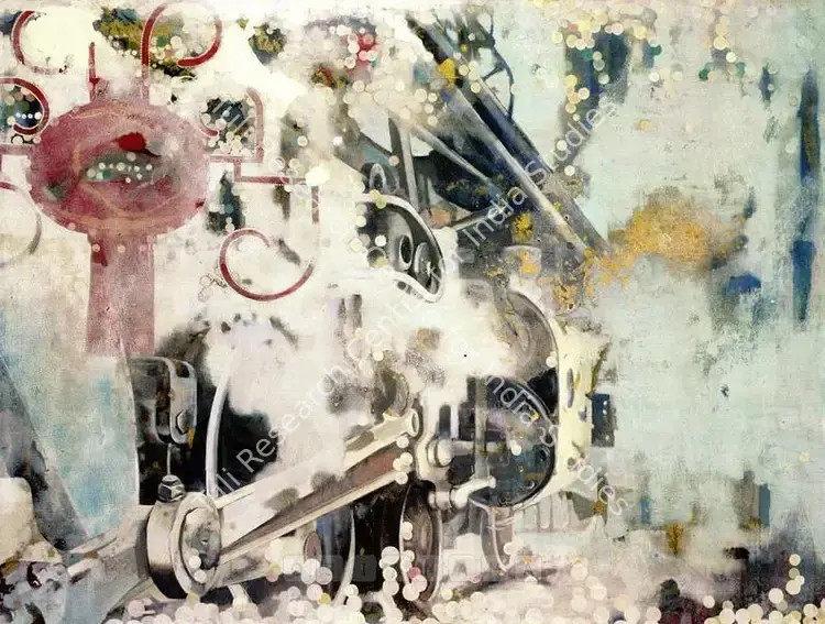 Chowdhury, Arunanshu (Artist). Bubbles Of Thought, Familiar/Unknown II. Acrylic on canvas, 2005 | Painting | FineArts | 00561256