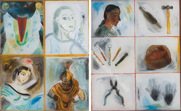 Pushpamala (Artist). Untitled. Watercolour and enamel paint on glass, 1992 | Painting | FineArts | 00645652