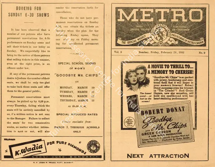 Wood, Sam (Director), Goodbye Mr. Chips, 1939 | Handbill | CinemaEducation | 00760709