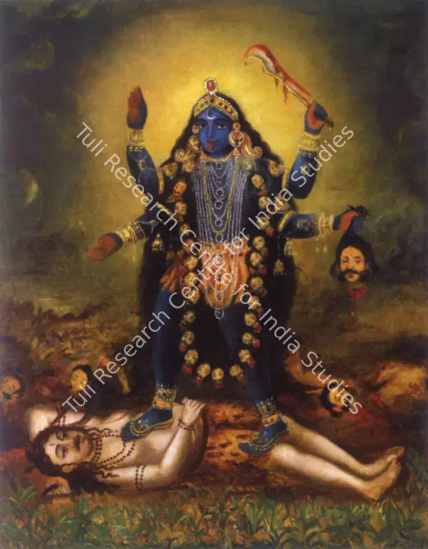Belgave, Vijay (Artist). Untitled (Kali). Oil on canvas, early 20th Century | Painting | FineArts | 0023098