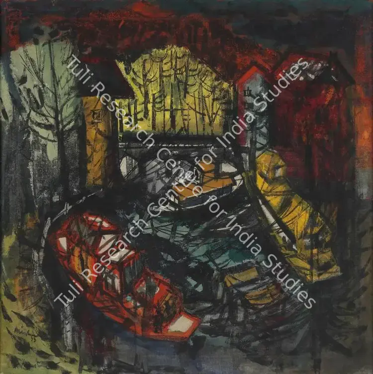 Chandra, Avinash (Artist). Untitled. Oil on canvas, 1955 | Painting | FineArts | 00595731