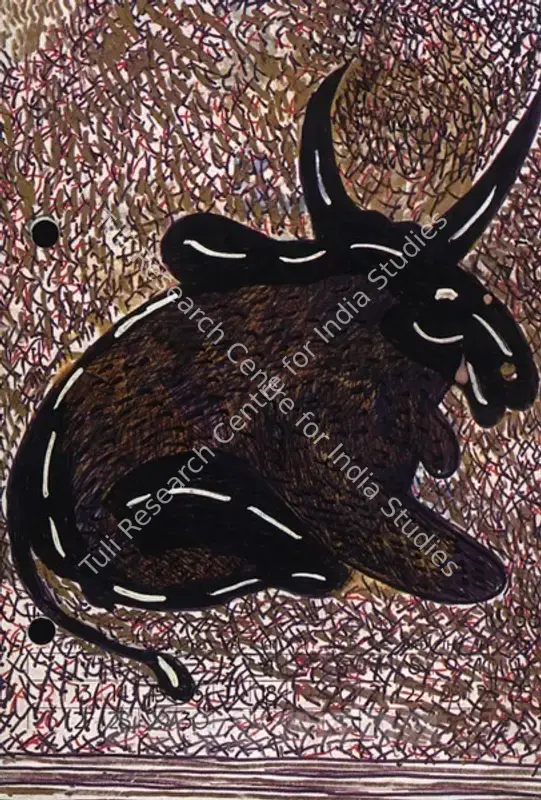 Patel, Nagji (Artist). Drawings by Nagji Patel. Baroda: Nazar Art Gallery, 1999 | Solo Exhibition Invitation | FineArts | 00859459
