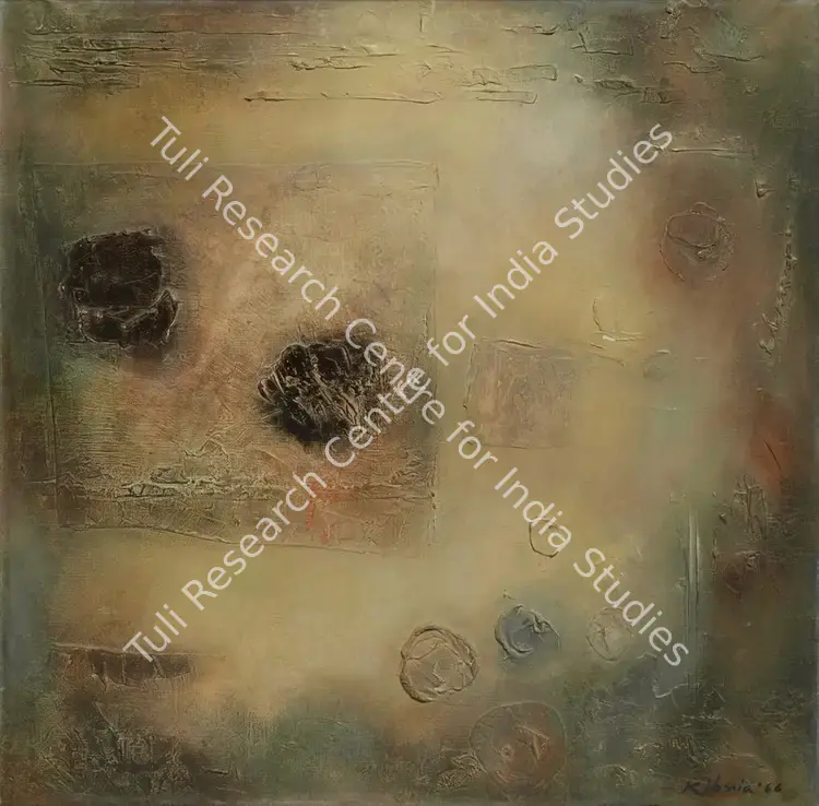 Kibria, Mohammad (Artist). Painting in Yellow. Oil on canvas, 1966 | Painting | EconomicsArt | 00872734