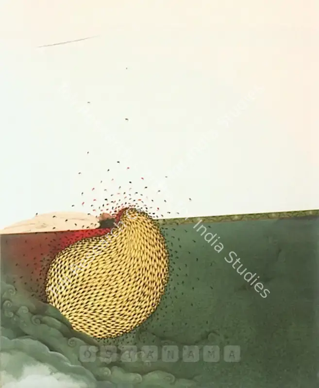 Manzoor, Mudassar (Artist). Untitled. Gouache with gold leaf and impression on wasli, 2007 | Painting | FineArts | 00575359