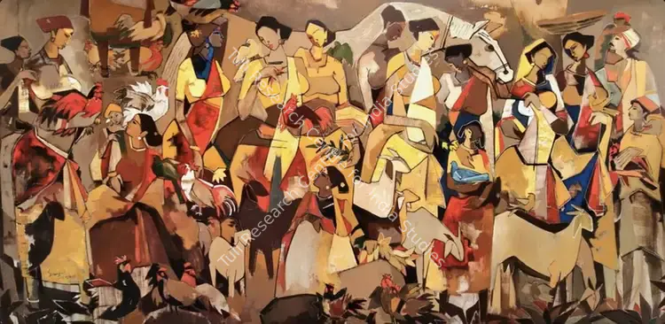 Sankkpal, Sanjiv (Artist). Untitled. Acrylic on canvas, 2024 | Painting | EconomicsArt | 00870282