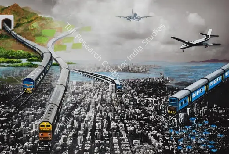 Devidayal, Meera (Artist). Glimpses of My City. Acrylic and oil pastel on digital print, 2015 | Painting | FineArts | 00546437