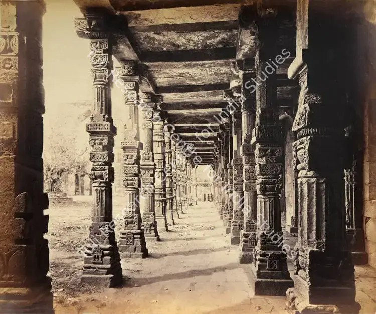 Bourne, Samuel (Photographer). Chausath Khamba or Sixty-Four Pillars, Qutub Minar, Delhi. Albumen print, Mid 1860s | Antiquarian Photograph | Photography | 00116109