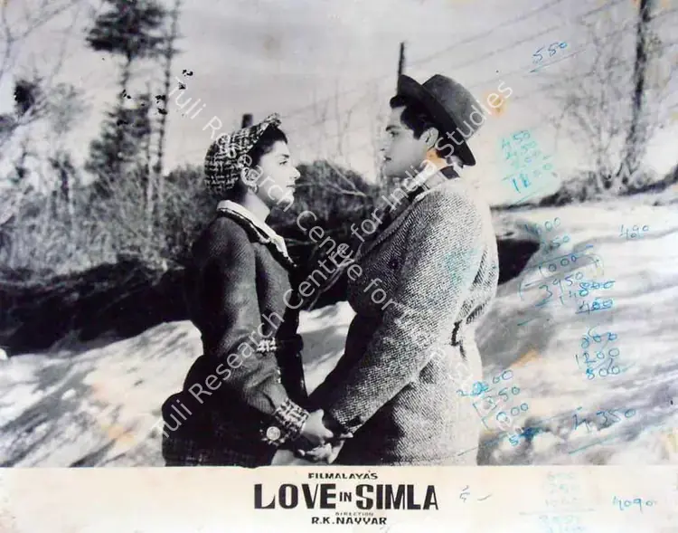 Dhuri, D.K. (Cinematographer), Love In Simla, 1960 | Lobby Card | CinemaEducation | 00819544