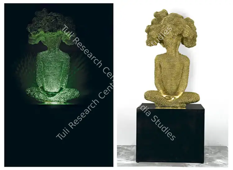 Singh, Prafull (Artist). I am a Fighter. Brass and light, 2011 | Sculpture | FineArts | 00641698