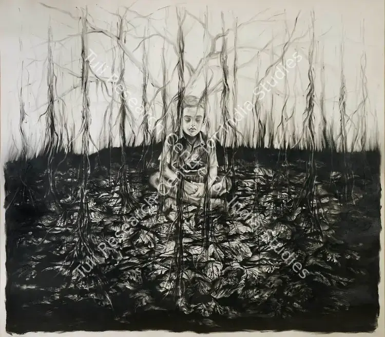 Chonat, Krishnaraj (Artist). Untitled. Charcoal and pastel on paper, 2008 | Painting | FineArts | 00358032